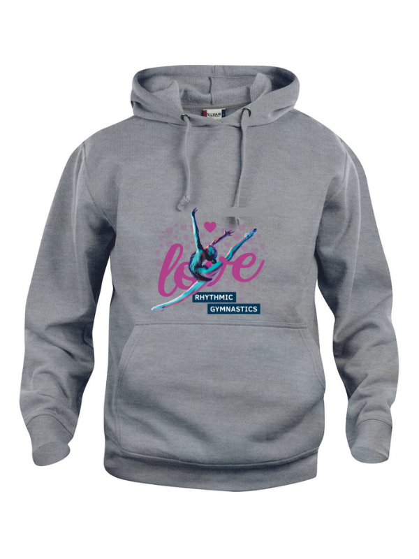 Clique BASIC Hoody Kinder grau mit Love Logo