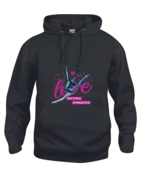 Clique BASIC Hoody Kinder schwarz mit Love Logo