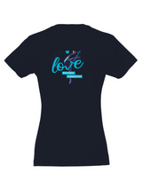 Clique BASIC-T Kinder schwarz mit Love Logo türkis