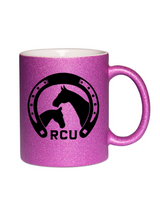 CT Glitzer-Tasse Reitclub Ulrichshof - pink