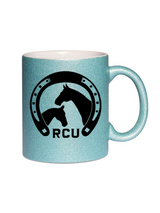 CT Glitzer-Tasse Reitclub Ulrichshof - türkis