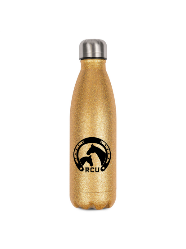 CT Glitzer-Thermoflasche Reitclub Ulrichshof - gold