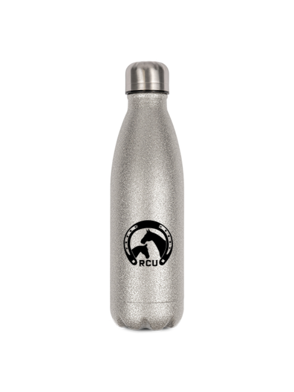 CT Glitzer-Thermoflasche Reitclub Ulrichshof - silber