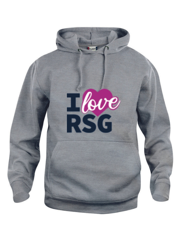 Clique BASIC Hoody Kinder grau mit Logo