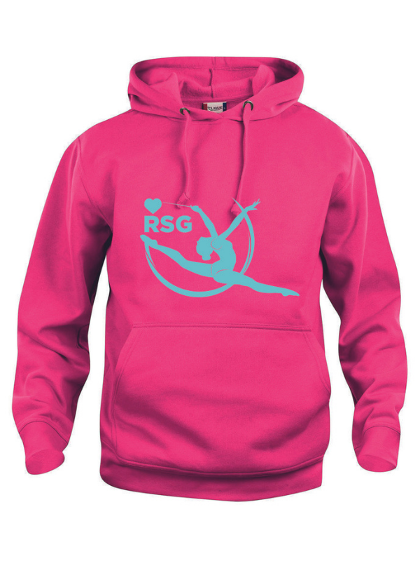 Clique BASIC Hoody Unisex pink Tänzerin springend türkis