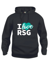 Clique BASIC Hoody Kinder schwarz mit Logo türkis