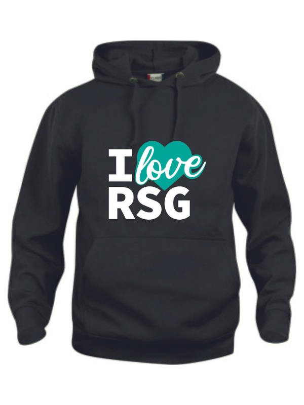 Clique BASIC Hoody Kinder schwarz mit Logo türkis