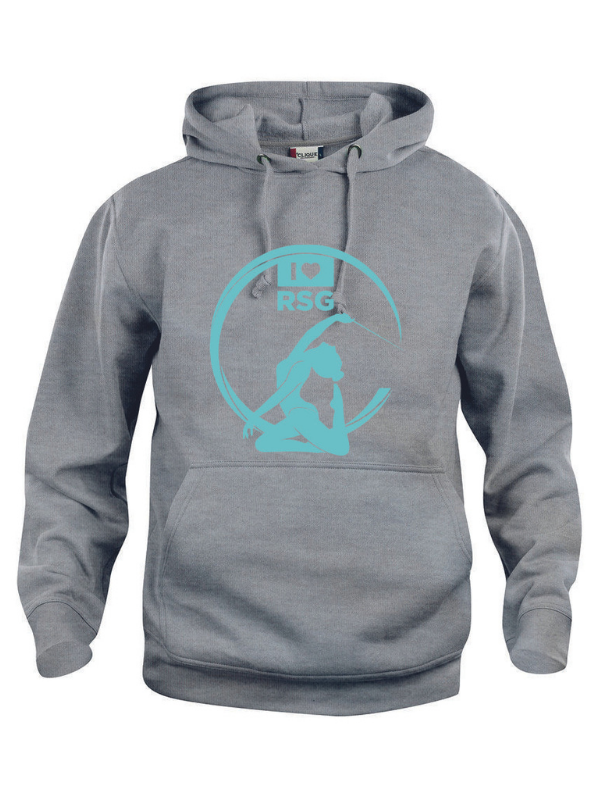 Clique BASIC Hoody Kinder grau Tänzerin kniend türkis