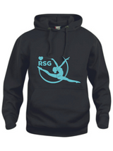 Clique BASIC Hoody Kinder schwarz Tänzerin springend türkis