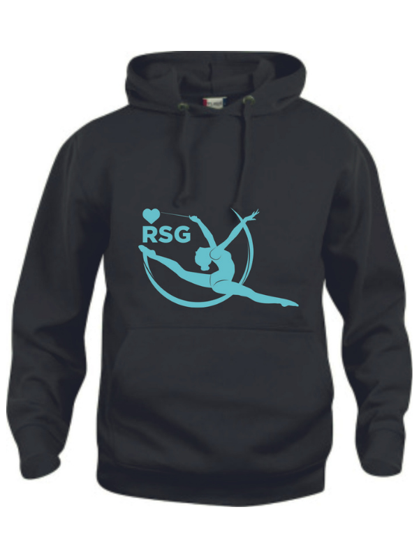 Clique BASIC Hoody Kinder schwarz Tänzerin springend türkis