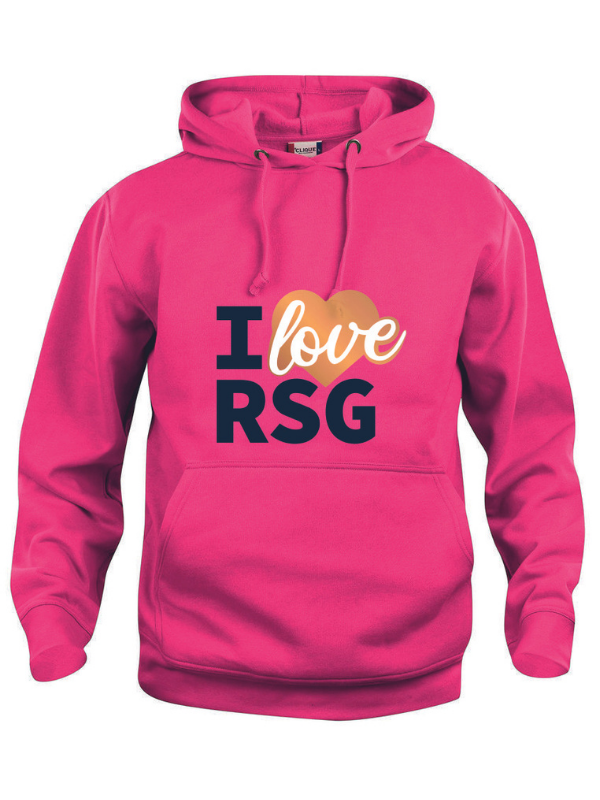 Clique BASIC Hoody Kinder pink mit Logo gold