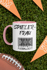 Tasse Sport oder Fan Tasse Fussball Fußballgott "Spielerfrau"