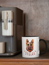 Tasse Tiertasse Hundetasse Schäferhund mit Spruch "Together Strong"