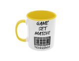 Tasse Sport oder Fan Tasse Tennis Tennisass "Game-Set-Match"